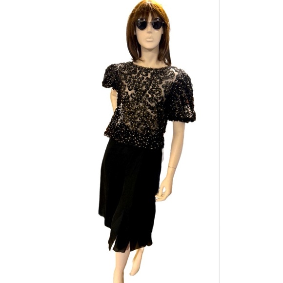Zara Top in Black Tulle - Picture 1 of 4